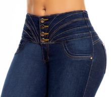 Load image into Gallery viewer, Sami Push Up Jeans - High Waisted - Dark Blue