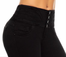 Load image into Gallery viewer, Luna Push Up Jeans - High Waisted - Black