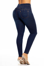 Load image into Gallery viewer, Sami Push Up Jeans - High Waisted - Dark Blue