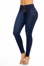 Load image into Gallery viewer, Sami Push Up Jeans - High Waisted - Dark Blue