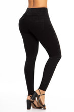 Load image into Gallery viewer, Luna Push Up Jeans - High Waisted - Black