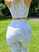 Load image into Gallery viewer, High Waisted - Body Shaping Leggings - Beige Python + Sports Top