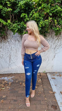 Load image into Gallery viewer, Belinda Push Up Jeans - High Waisted - Dark Blue
