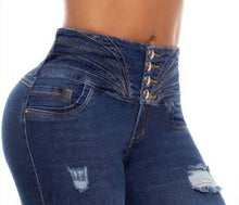 Load image into Gallery viewer, Belinda Push Up Jeans - High Waisted - Dark Blue