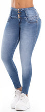 Load image into Gallery viewer, Jenifer push up jeans - Mid Rise - Blue Faded