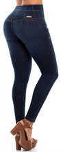 Load image into Gallery viewer, Karol Push Up Jeans - High Waisted - Dark Blue