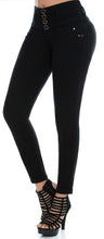 Load image into Gallery viewer, Gina Push Up Jeans - High Waisted - Black Texture