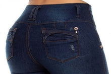 Load image into Gallery viewer, Paola Push Up Jeans - Mid Rise - Dark Blue