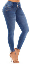 Load image into Gallery viewer, Nicol Push Up Jeans - Mid Rise - Blue Faded