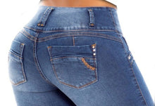 Load image into Gallery viewer, Nicol Push Up Jeans - Mid Rise - Blue Faded