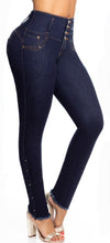 Load image into Gallery viewer, Juliana Push Up Jeans - High Waisted - Dark Blue