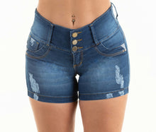 Load image into Gallery viewer, Rosario Push Up Shorts - Mid Rise - Dark Blue