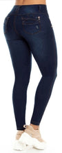 Load image into Gallery viewer, Paola Push Up Jeans - Mid Rise - Dark Blue
