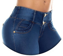 Load image into Gallery viewer, Sofia Push Up Capri Jeans - Mid Rise - Dark Blue