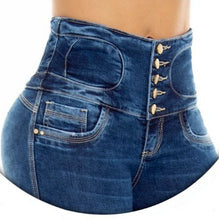 Load image into Gallery viewer, Angela Push Up Jeans - High Waisted - Deep Blue Faded
