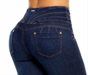 Sami Push Up Jeans - High Waisted - Dark Blue