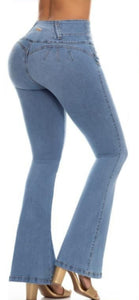 Andre Push Up Jeans - High Waisted - Blue