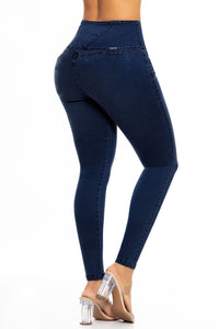 Coco Push Up Jeans - High Waisted - Dark Blue