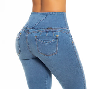 Luz Push Up Jeans - High Waisted - Light Blue