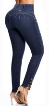 Load image into Gallery viewer, Kendall Push Up Jeans - High Waisted - Dark Blue

