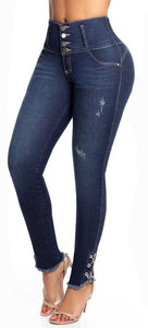 Kendall Push Up Jeans - High Waisted - Dark Blue