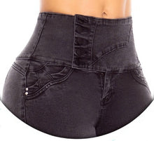 Load image into Gallery viewer, kris Push Up Jeans - High Waisted - Dark Grey
