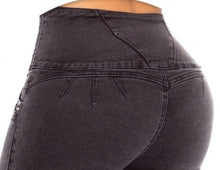 Load image into Gallery viewer, kris Push Up Jeans - High Waisted - Dark Grey
