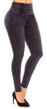Load image into Gallery viewer, kris Push Up Jeans - High Waisted - Dark Grey
