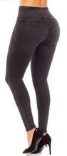 Load image into Gallery viewer, kris Push Up Jeans - High Waisted - Dark Grey
