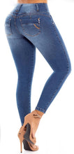 Load image into Gallery viewer, Nicol Push Up Jeans - Mid Rise - Blue Faded
