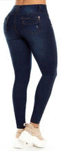 Load image into Gallery viewer, Paola Push Up Jeans - Mid Rise - Dark Blue
