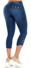 Load image into Gallery viewer, Sofia Push Up Capri Jeans - Mid Rise - Dark Blue

