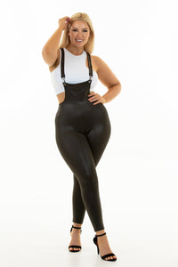 Leather Look Overall - Body Shaping Legging