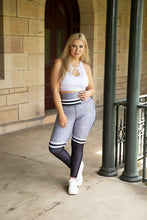 Load image into Gallery viewer, Body Shaping Leggings - White and Black + Sports Bra
