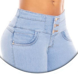 Salome Push Up Jeans - High Waisted-  Light Blue